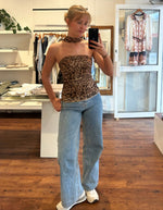 Vale Leopard Boob Tube with Neck Tie