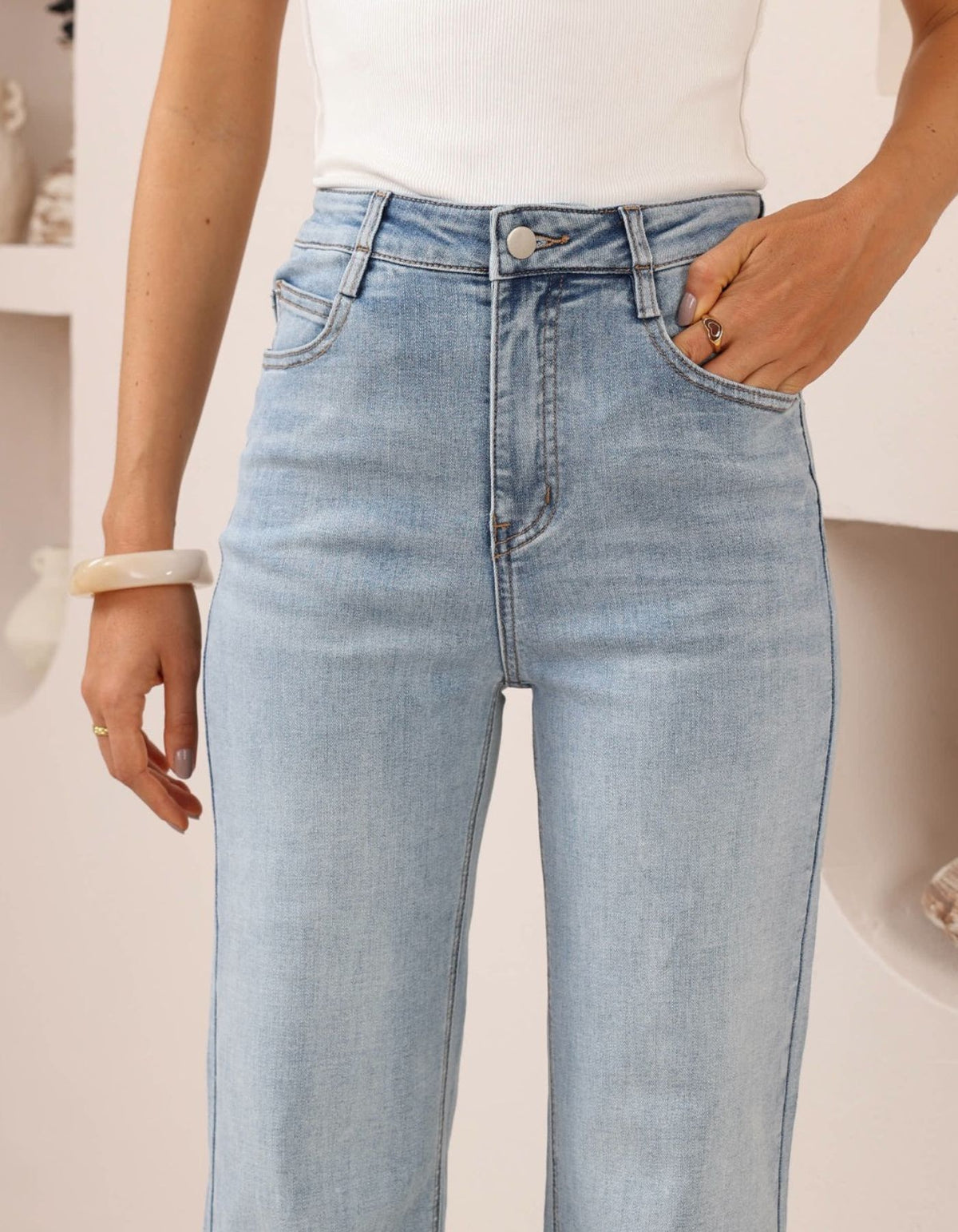 Hollis Stretch Denim Jeans in Blue
