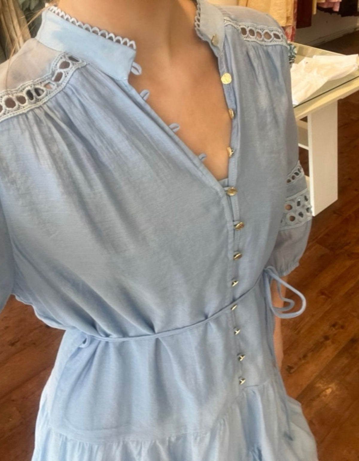 Ria Relaxed Fit Dress in Light Blue