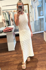 Swindon Sleeveless Knit Midaxi Dress in Cream