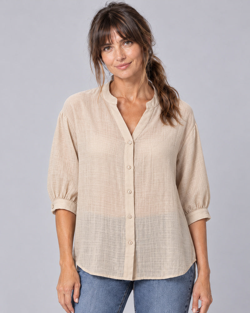 Brook Beige Relaxed Fit Shirt