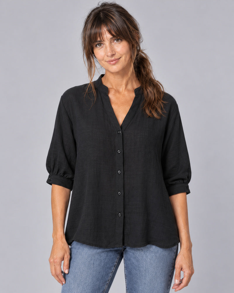 Brook Black Relaxed Fit Shirt