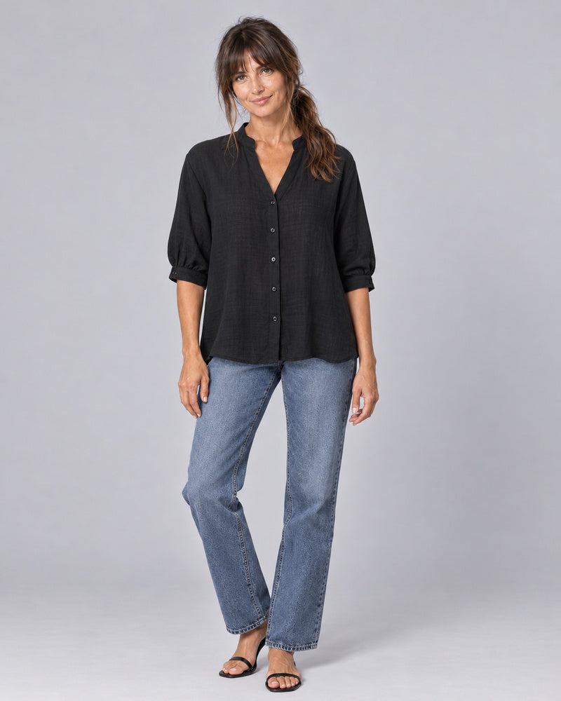 Brook Black Relaxed Fit Shirt