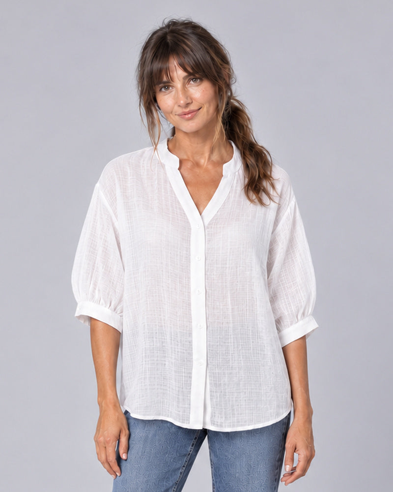 Brook White Relaxed Fit Shirt