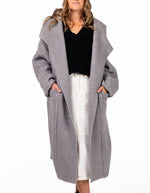 Oak Oversize Edge to Edge Maxi Cardigan in Grey