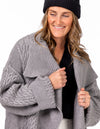 Oak Oversize Edge to Edge Maxi Cardigan in Grey