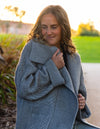 Oak Oversize Edge to Edge Maxi Cardigan in Grey