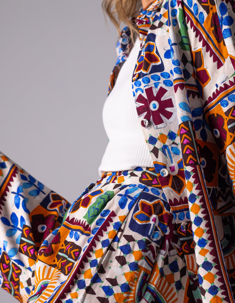 Elora Wide Leg Pants in Multi Print
