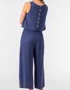 Alexa Elastic Waist Ankle Pants in Navy