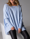 Willow Cotton Knit Jumper in Light Blue
