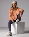 Morgan Relaxed Fit Crew Neck Jumper in Salmon