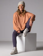 Morgan Relaxed Fit Crew Neck Jumper in Salmon