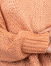 Morgan Relaxed Fit Crew Neck Jumper in Salmon