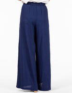 Tilly Elastic Waist Palazzo Pants in Navy