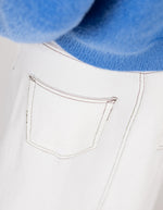 Avalon Denim Maxi Skirt with Split Hem in White