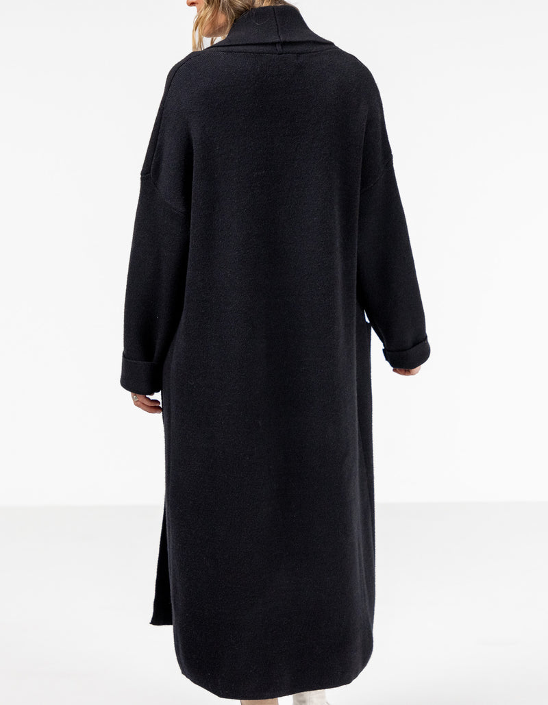 Cedar Edge to Edge Coatigan in Black