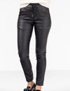 Hayden Faux Leather Jogger Pants in Black