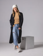 Cedar Edge to Edge Coatigan in Black
