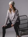 Hazel Roll Neck Knit Jumper in Grey