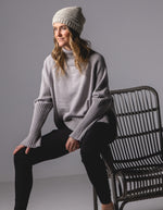 Hazel Roll Neck Knit Jumper in Grey