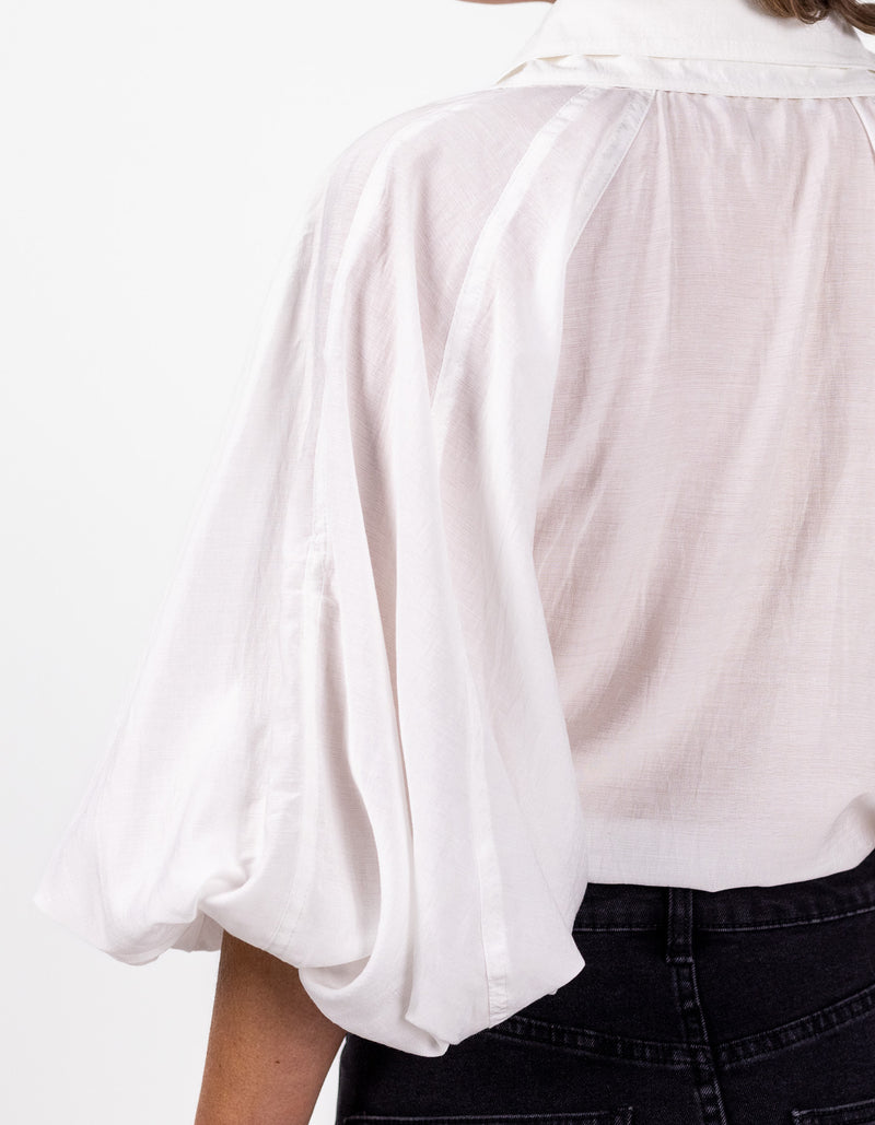 Xavi Double Collar Shirt in White