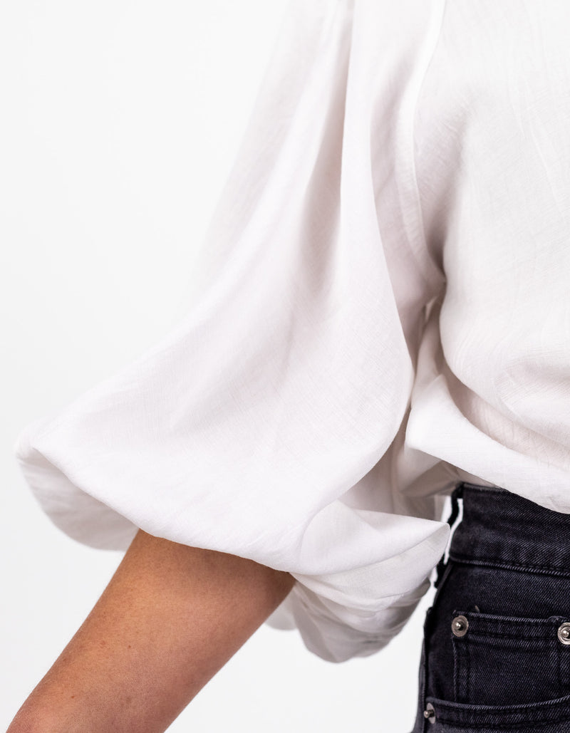 Xavi Double Collar Shirt in White