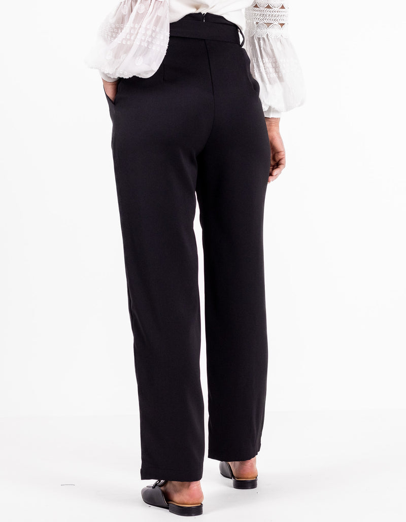 Prudence Front Seam Pants in Black