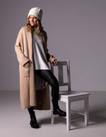 Cedar Edge to Edge Coatigan in Beige