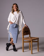 Willow Cotton Knit Jumper in Cream