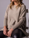 Willow Cotton Knit Jumper in Taupe