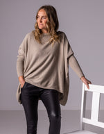 Willow Cotton Knit Jumper in Taupe