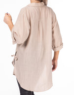 Hawthorn Oversize Button Down Shirt in Beige