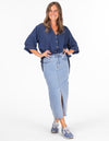 Hawthorn Oversize Button Down Shirt in Navy