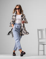 Sparrow Elastic Waist Denim Pants in Blue Wash
