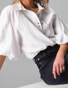 Xavi Double Collar Shirt in White