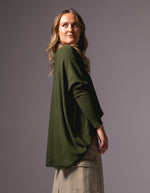 Willow Cotton Knit Jumper in Khaki