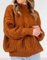 Jossy Cable Knit Jumper in Rust