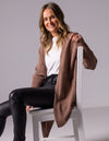 Chelsea Edge to Edge Cardigan with Pockets in Mauve