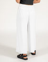 Alexa Elastic Waist Ankle Pants in White