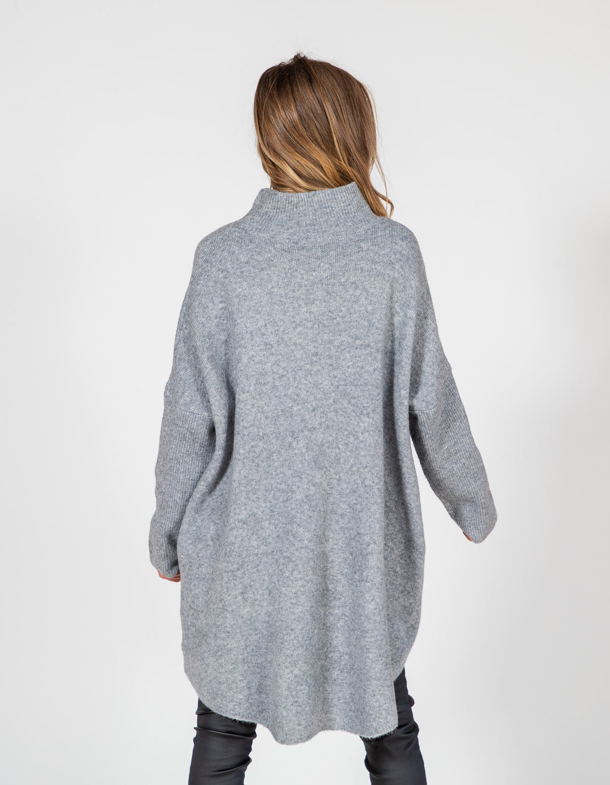 Kenzie Oversize Knit Jumper in Grey