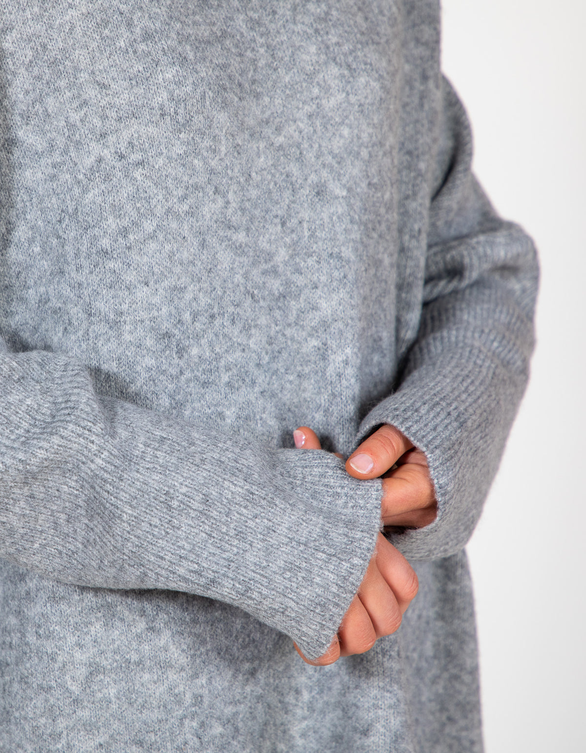 Kenzie Oversize Knit Jumper in Grey