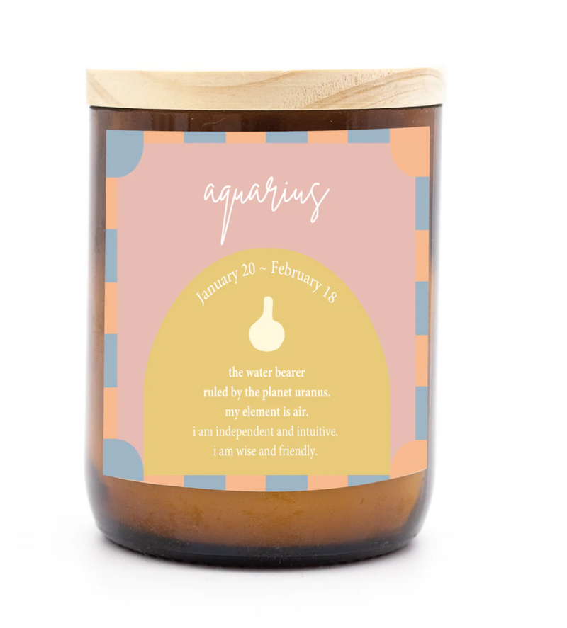 Zodiac Colour Candle - Aquarius