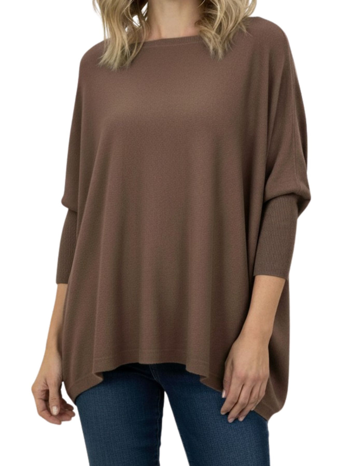 Willow Cotton Knit Jumper in Brown