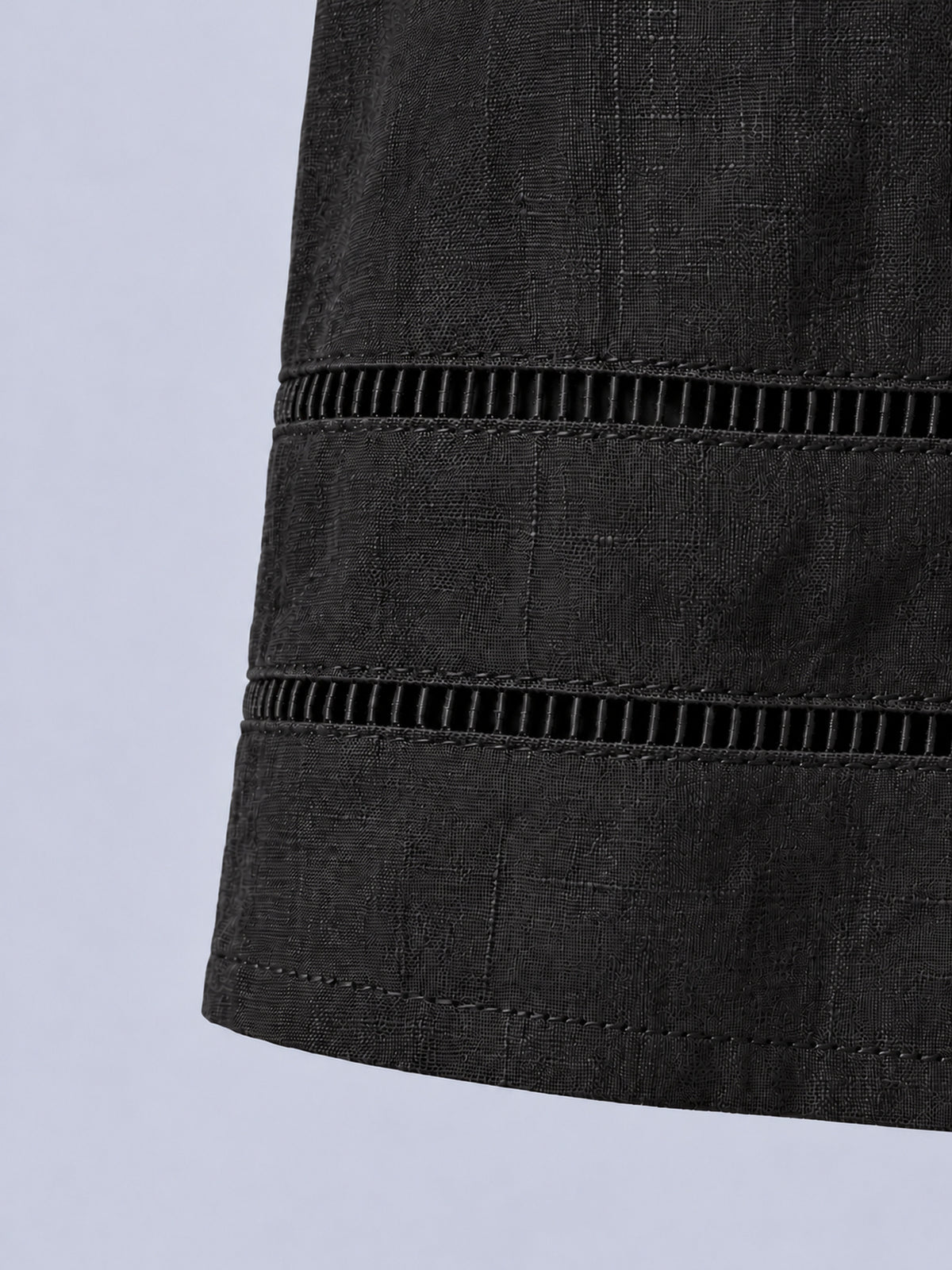 Astrid Black Linen V Neck Shift Dress