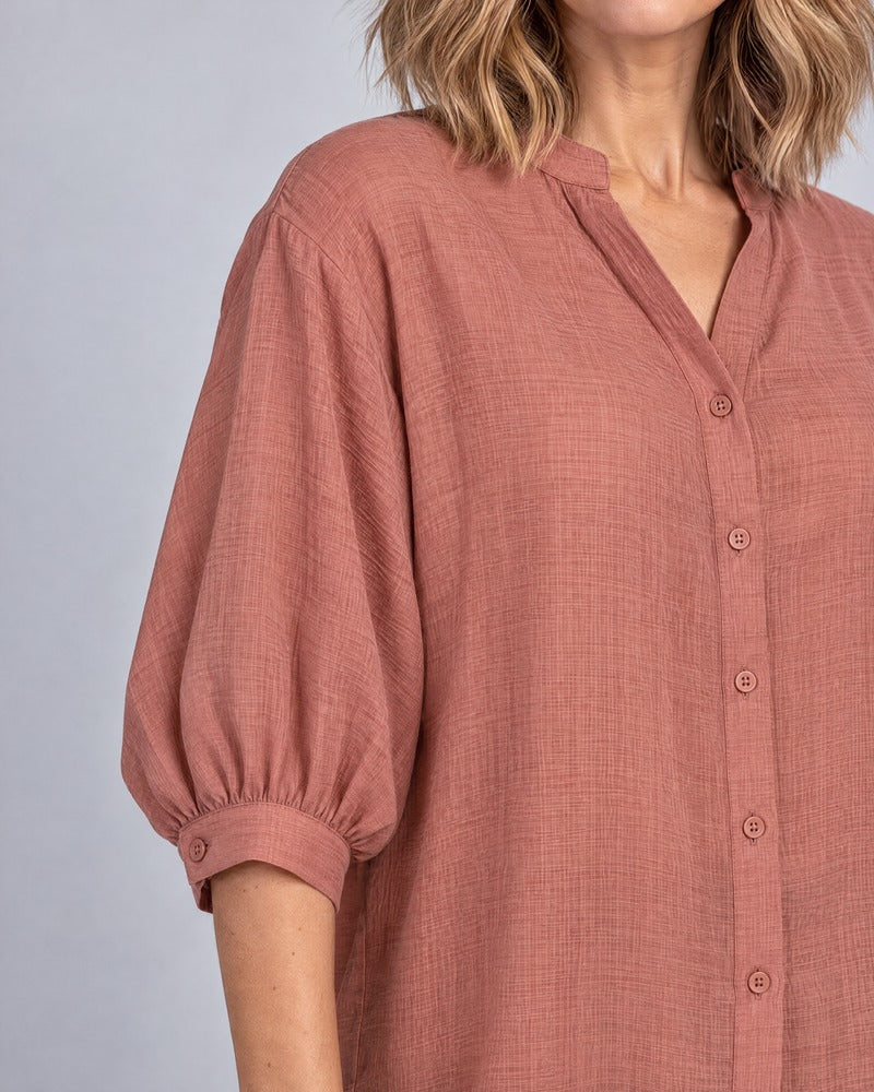Brook Terracotta Relaxed Fit Shirt