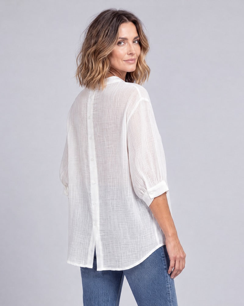 Brook White Relaxed Fit Shirt