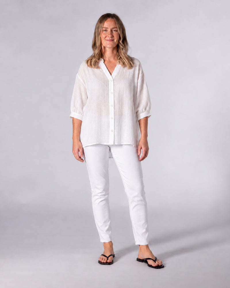 Brook White Relaxed Fit Shirt