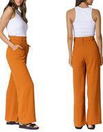 Kendal Wide Leg High Waist Pants in Spice