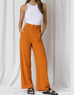 Kendal Wide Leg High Waist Pants in Spice