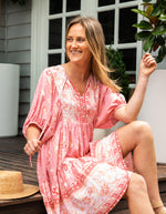 Carly Smock Dress in Pink Floral